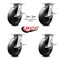 Service Caster 8 Inch Polyolefin Caster Set with Roller Bearing 4 Brake and 2 Swivel Lock SCC SCC-35S820-POR-SLB-BSL-2-SLB-2 - alternate 3